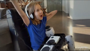 Microsoft Super Bowl commercial featuring a child playing with the Xbox Adaptive Controller.