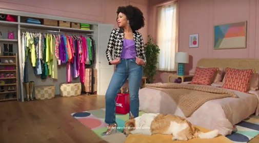 TJ Maxx great ad with Gen X women trying on clothes and feeling great. ABX Index 136.